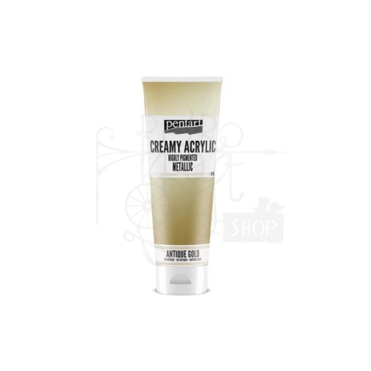 Farba akrylowa cream metaliczna antyczne złoto 60ml 28002 Pentart
