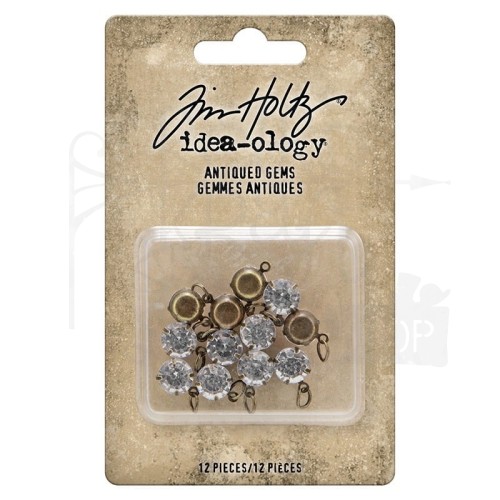 Postarzane klejnoty Antiqued Gems 12szt. Tim Holtz Idea-ology