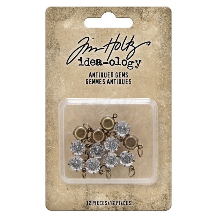 Postarzane klejnoty Antiqued Gems 12szt. Tim Holtz Idea-ology