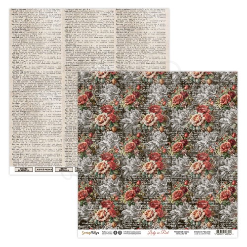 Papier 30x30 Lady in Red 04 SB-LARE-04 ScrapBoys