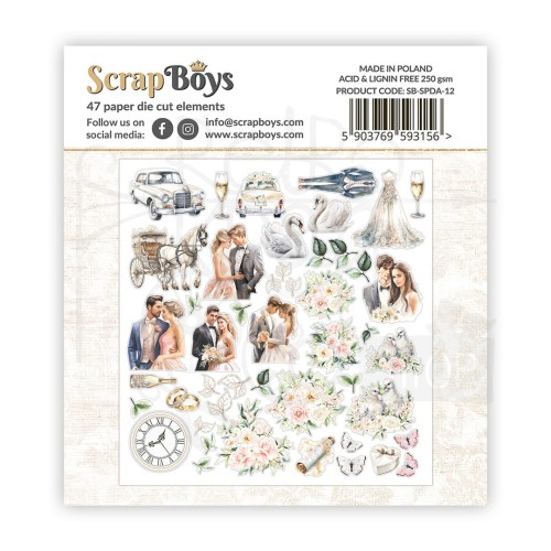 Ozdoby papierowe die-cuts Special Day SB-SPDA-12 ScrapBoys