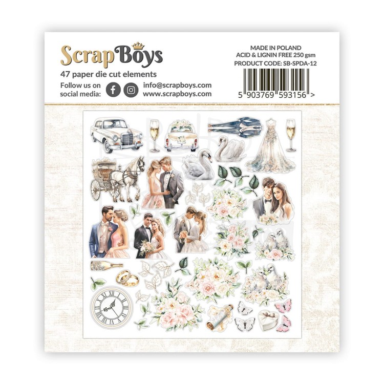 Ozdoby papierowe die-cuts Special Day SB-SPDA-12 ScrapBoys