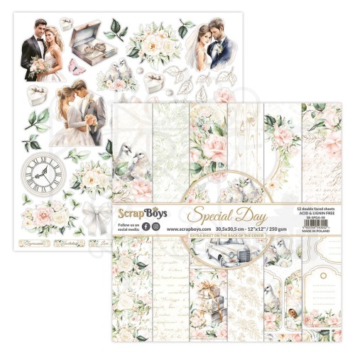 Zestaw papierów 30x30 Special Day SB-SPDA-08 ScrapBoys