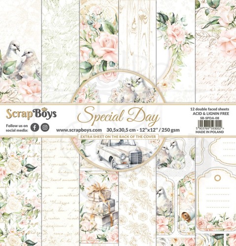 Zestaw papierów 30x30 Special Day SB-SPDA-08 ScrapBoys
