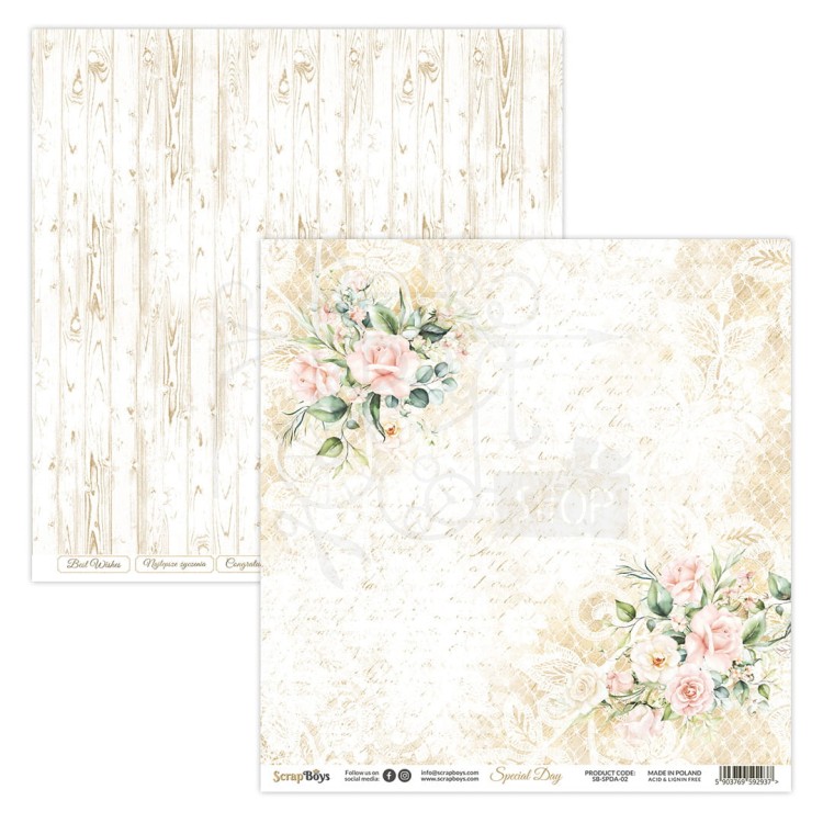 Zestaw papierów 30x30 Special Day SB-SPDA-08 ScrapBoys