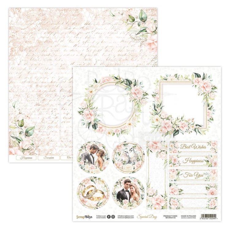 Zestaw papierów 30x30 Special Day SB-SPDA-08 ScrapBoys