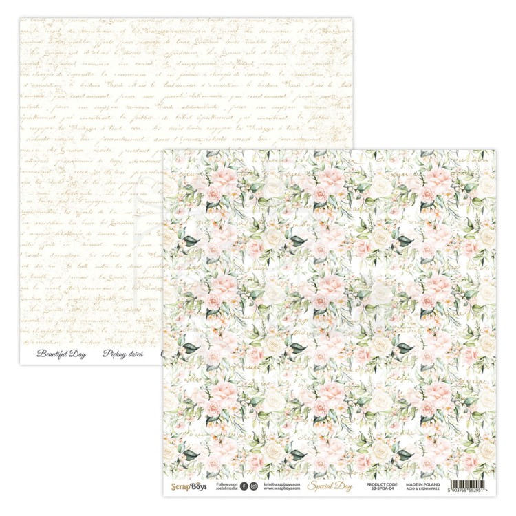 Zestaw papierów 30x30 Special Day SB-SPDA-08 ScrapBoys
