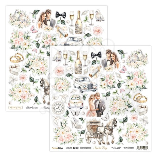 Papier 30x30 elementy do wycięcia Special Day SB-SPDA-07 ScrapBoys