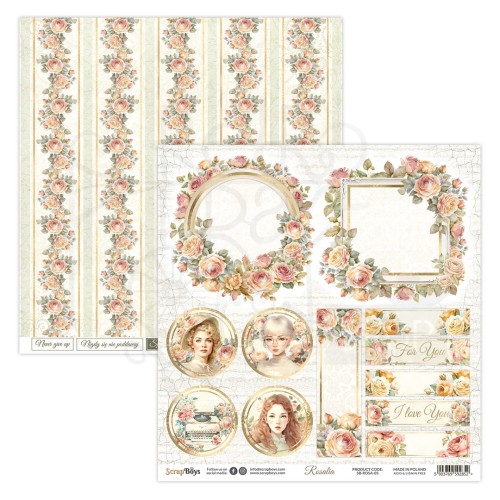 Papier 30x30 Rosalia 05 SB-ROSA-05 ScrapBoys