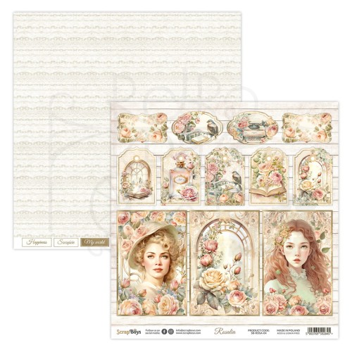 Papier 30x30 Rosalia 04 SB-ROSA-04 ScrapBoys