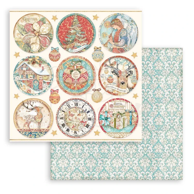 Zestaw papierów 20x20 Christmas Greetings SBBS86 Stamperia