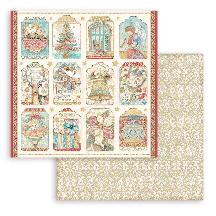 Zestaw papierów 20x20 Christmas Greetings SBBS86 Stamperia