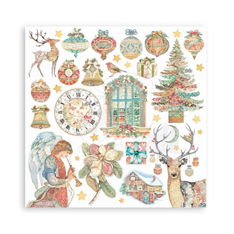 Zestaw papierów 20x20 Christmas Greetings SBBS86 Stamperia