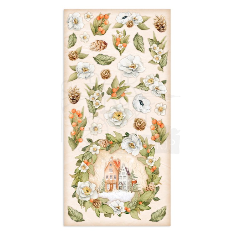 Zestaw papierów 15x30 elementy do wycięcia All Around Christmas SBBV24 Stamperia
