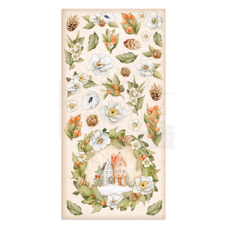 Zestaw papierów 15x30 elementy do wycięcia All Around Christmas SBBV24 Stamperia