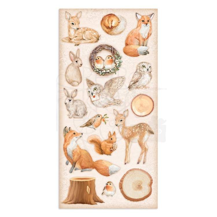 Zestaw papierów 15x30 elementy do wycięcia All Around Christmas SBBV24 Stamperia