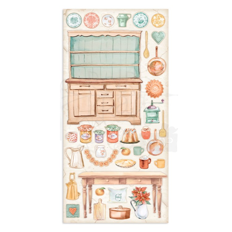 Zestaw papierów 15x30 elementy do wycięcia All Around Christmas SBBV24 Stamperia
