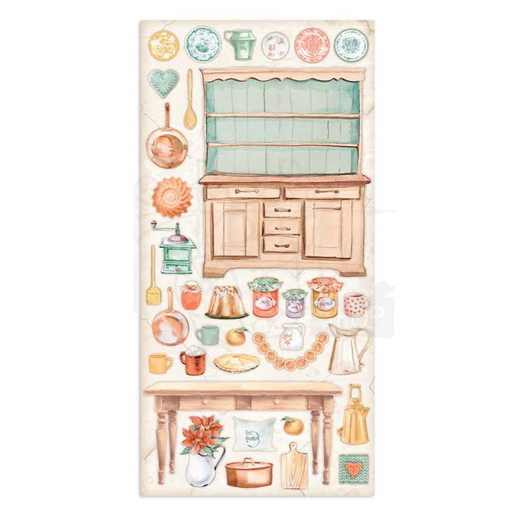 Zestaw papierów 15x30 elementy do wycięcia All Around Christmas SBBV24 Stamperia