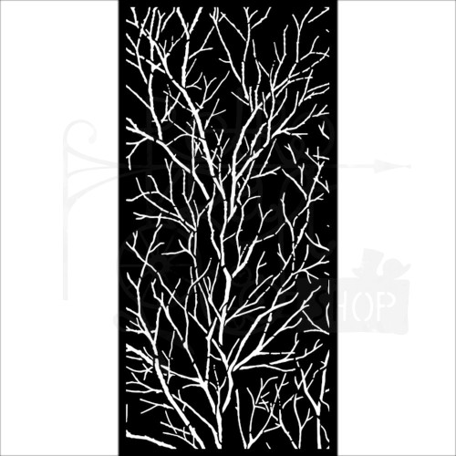 Szablon maska 12x25cm Branches Gałązkowe tło KSTDL88 Stamperia