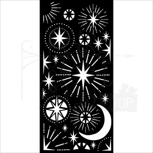 Szablon maska 12x25cm Christmas Stars and Moon KSTDL86 Stamperia