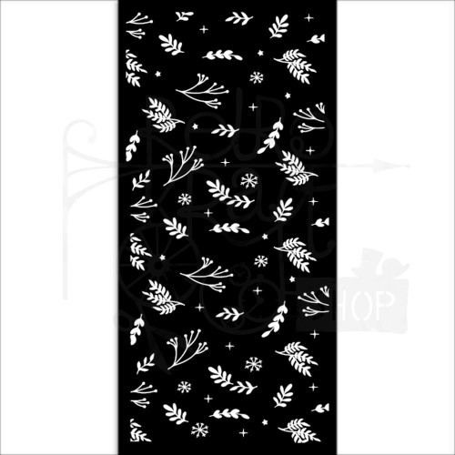 Szablon maska 12x25cm Leaves and Little Branches KSTDL85 Stamperia