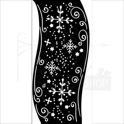 Szablon maska 12x25cm Christmas Ribon KSTDL83 Stamperia