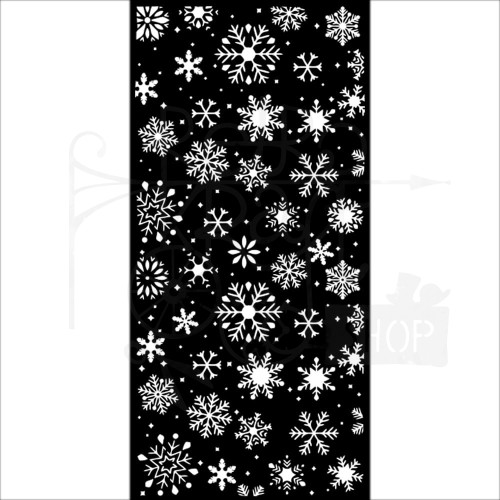 Szablon maska 12x25cm Christmas Snowflakes KSTDL82 Stamperia