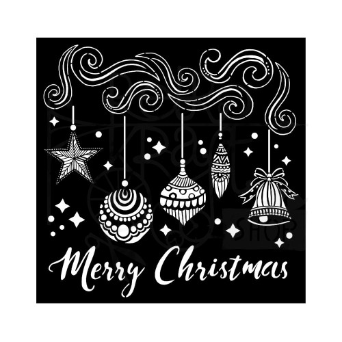 Szablon maska 18x18cm Merry Christmas Bells KSTDQ88 Stamperia