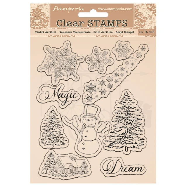 Stempel akrylowy 14x18cm Cozy Winter Zimowe motywy WTK162 Stamperia