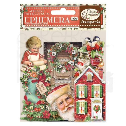 Ozdoby papierowe samoprzylepne Ephemera Classic Christmas DFLCT27 Stamperia