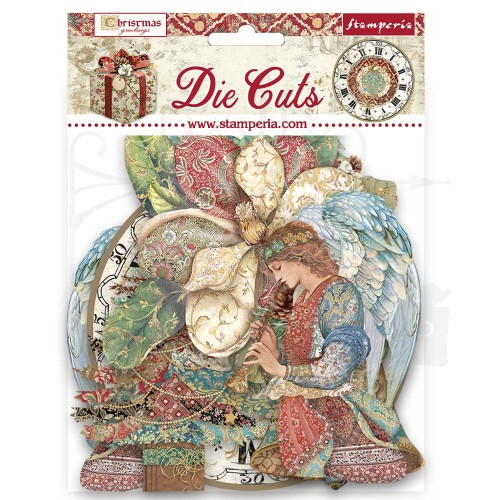Ozdoby kształty tekturowe Die Cuts Christmas Greetings DFLDC81 Stamperia