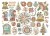 Ozdoby kształty tekturowe Die Cuts Christmas Greetings DFLDC81 Stamperia