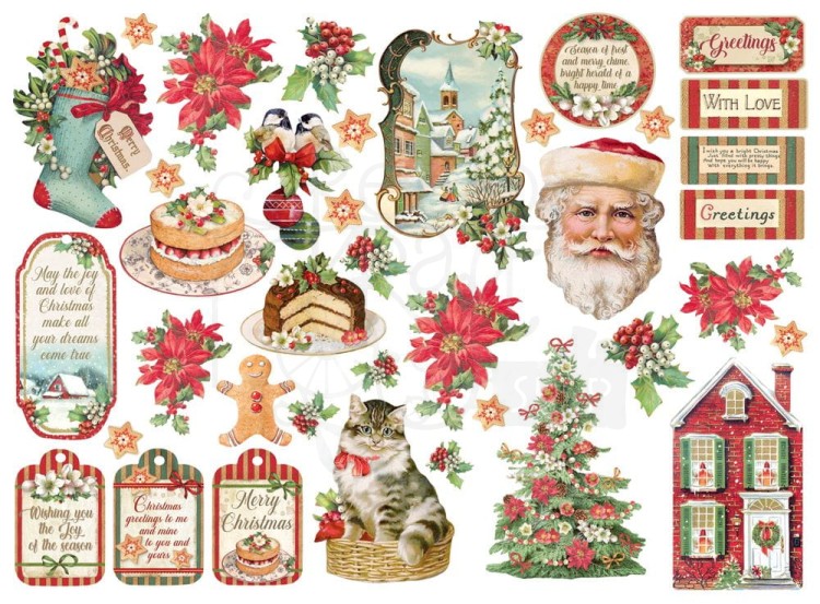 Ozdoby kształty tekturowe Die Cuts Classic Christmas DFLDC44 Stamperia