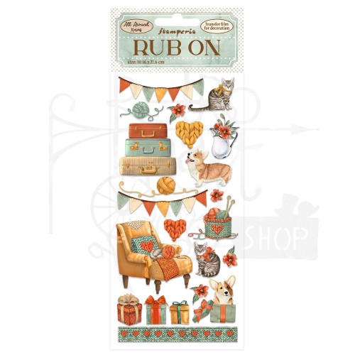 Rub-On Transfer 10x21.6cm All Around Christmas - Walizki DFLRB41 Stamperia