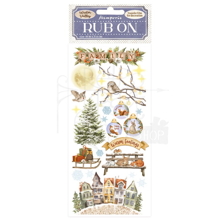 Rub-On Transfer 10x21.6cm Winter Valley - Warm Feelings DFLRB39 Stamperia