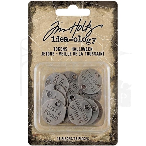 Żetony metalowe Tokens 2 Halloween Tim Holtz Idea-ology