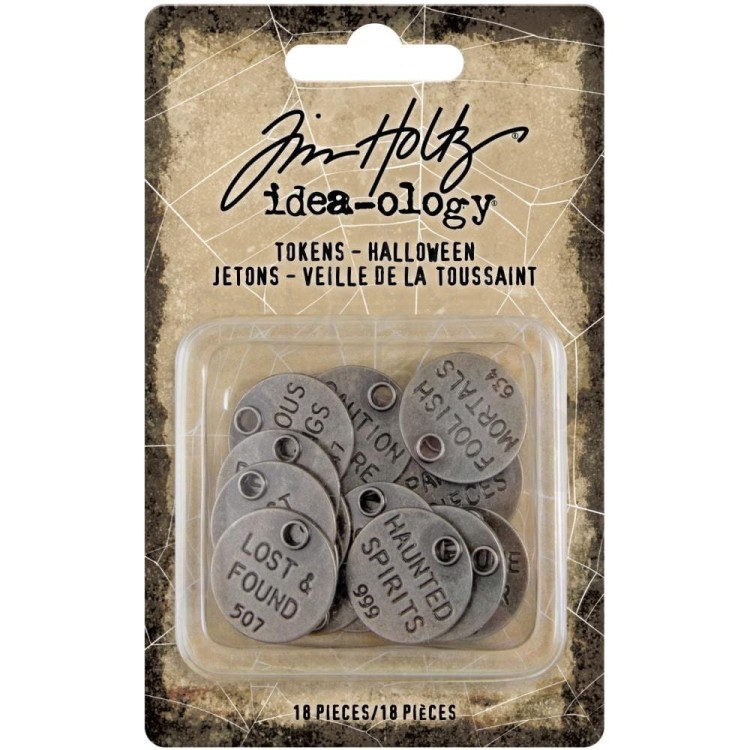 Żetony metalowe Tokens 2 Halloween Tim Holtz Idea-ology