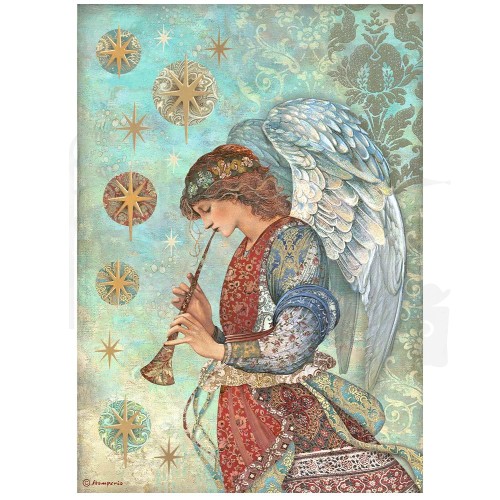 Papier ryżowy A4 Christmas Greetings Angel DFSA4791 Stamperia
