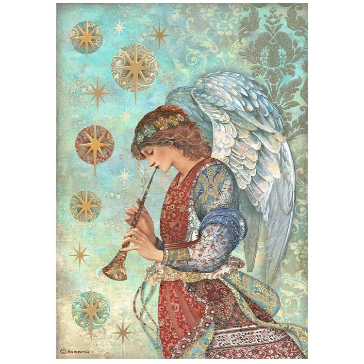 Papier ryżowy A4 Christmas Greetings Angel DFSA4791 Stamperia