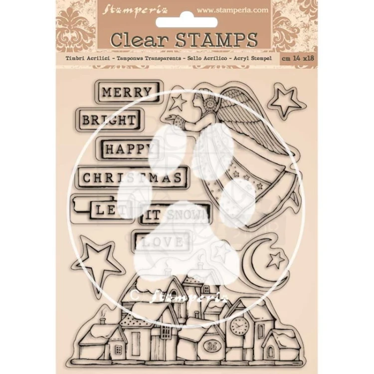 Stempel akrylowy 14x18cm Christmas Patchwork WTK158 Stamperia