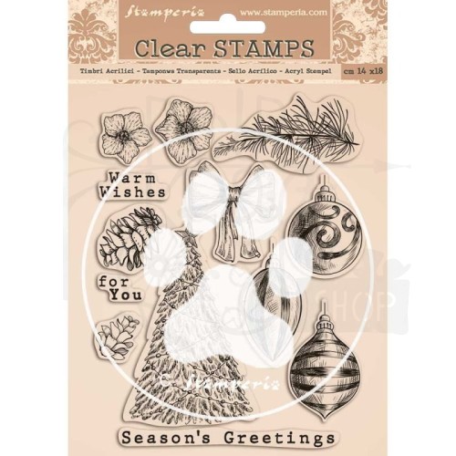Stempel akrylowy 14x18cm Romantic Christmas WTK157 Stamperia