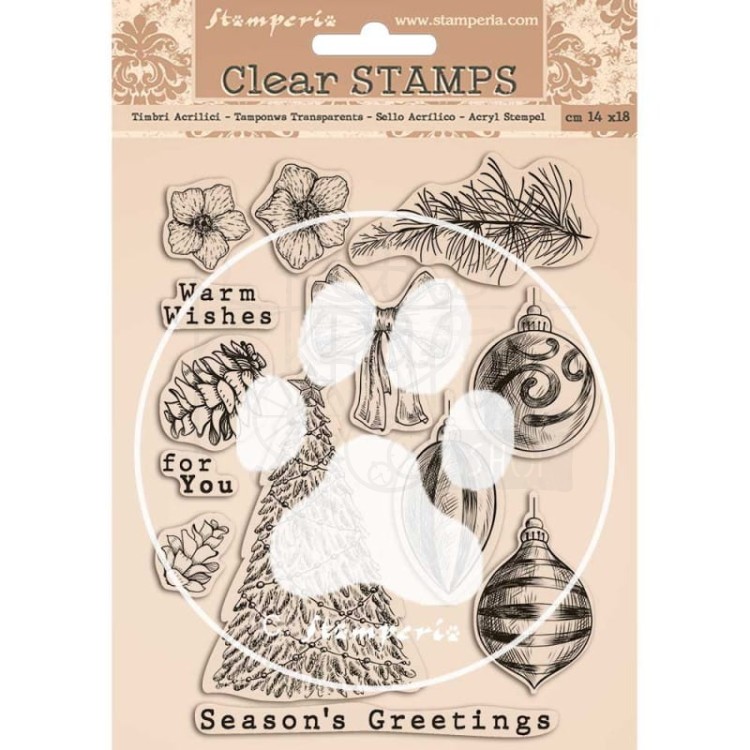 Stempel akrylowy 14x18cm Romantic Christmas WTK157 Stamperia
