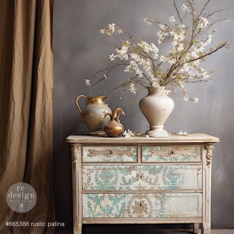 Papier Decoupage Decor Tissue Paper 48x76cm Rustic Patina 665388 Prima
