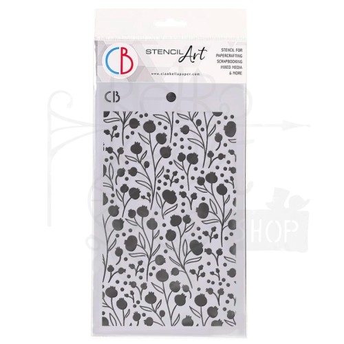 Szablon maska 14.5x24cm Winter Berries Jagody MS060 Ciao Bella