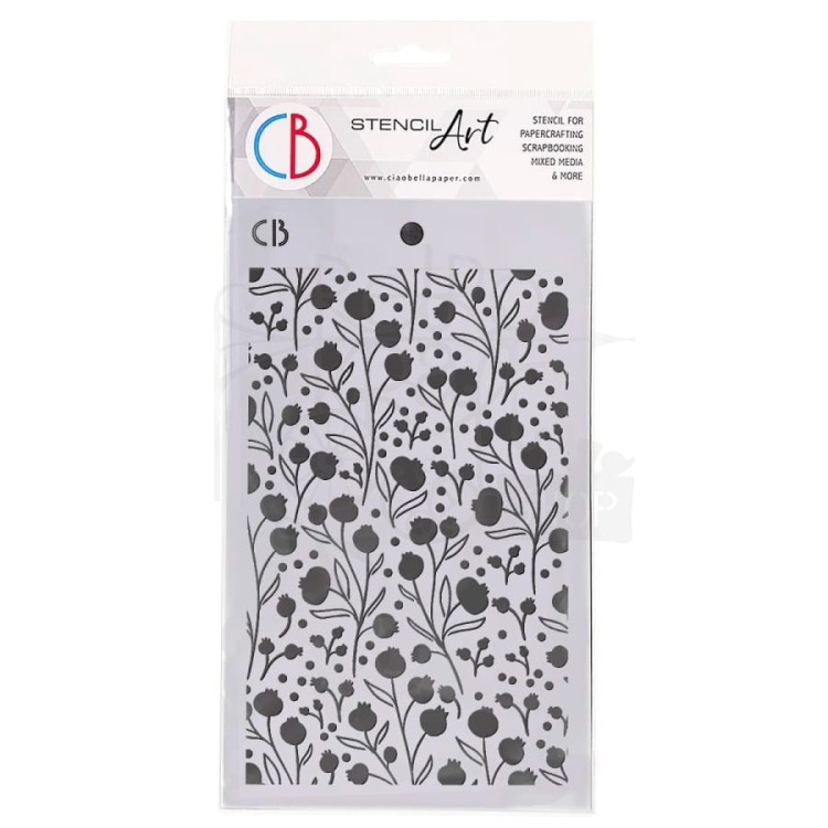Szablon maska 14.5x24cm Winter Berries Jagody MS060 Ciao Bella