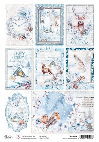 Papier ryżowy A4 Winter Journey Cards CBRP371 Ciao Bella
