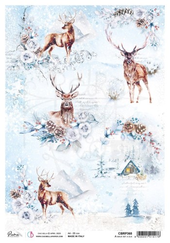 Papier ryżowy A4 A Walk with a Elk CBRP368 Ciao Bella