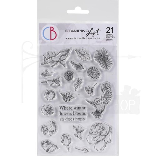 Stempel akrylowy 10.5x17cm Frozen Garden PS6033 Ciao Bella