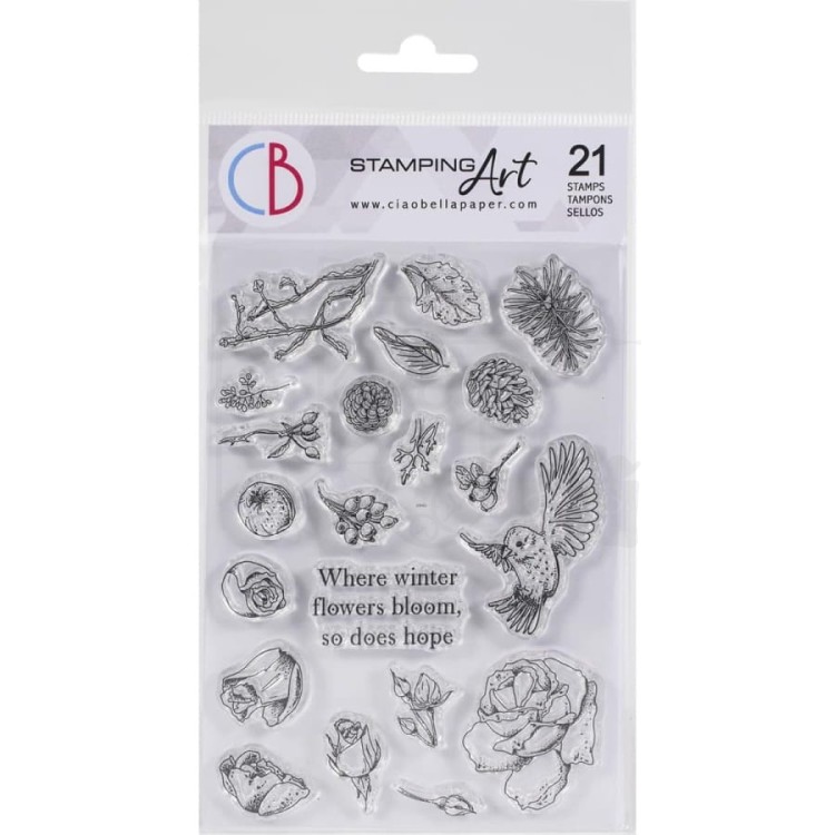 Stempel akrylowy 10.5x17cm Frozen Garden PS6033 Ciao Bella