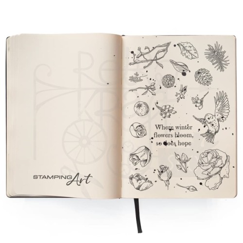 Stempel akrylowy 10.5x17cm Frozen Garden PS6033 Ciao Bella